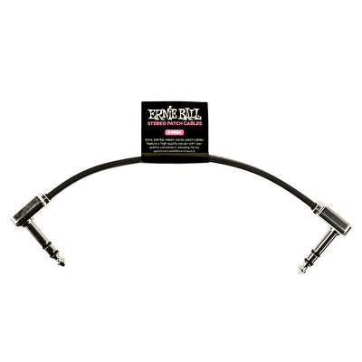 ERNIE BALL 6 Flat Ribbon Stereo 15cm Siyah Patch Kablo